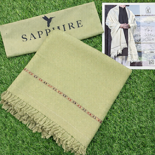 Soft & Warm Pista Green Shawl – 100% Claric Wool